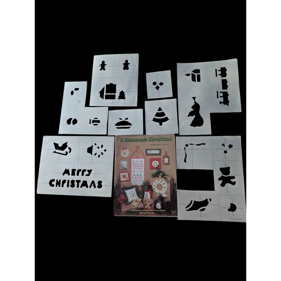 Barbara & Cheryl A Homemade Christmas Cross Stitch & Stencil Pattern Book 12 - Picture 3 of 4